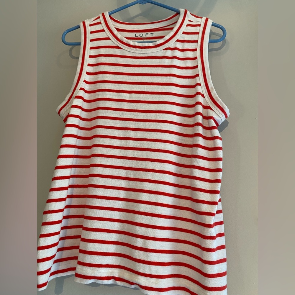 LOFT striped sleeveless top